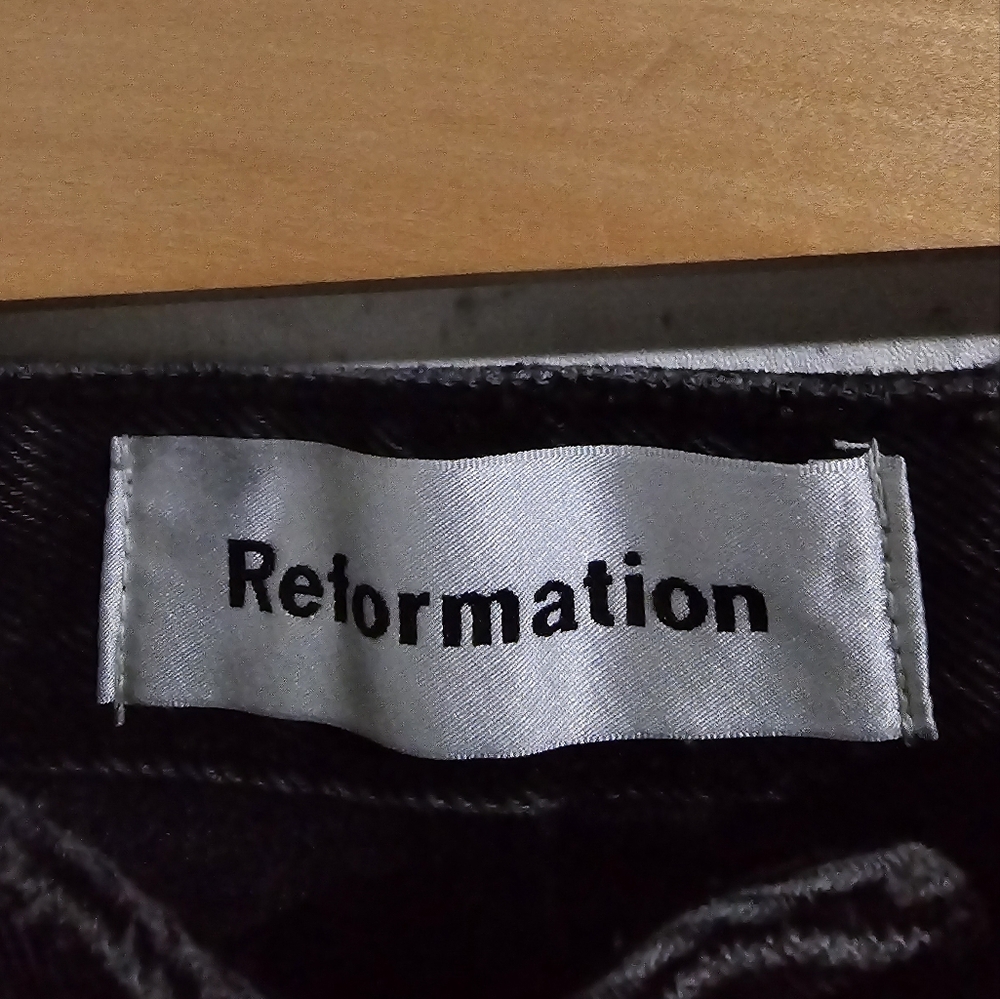 Reformation Seamed Jeans Black‎ size 25 - Picture 6 of 11